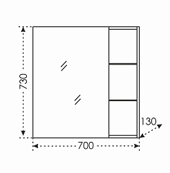 СанТа Зеркальный шкаф Дублин 70 – фотография-4